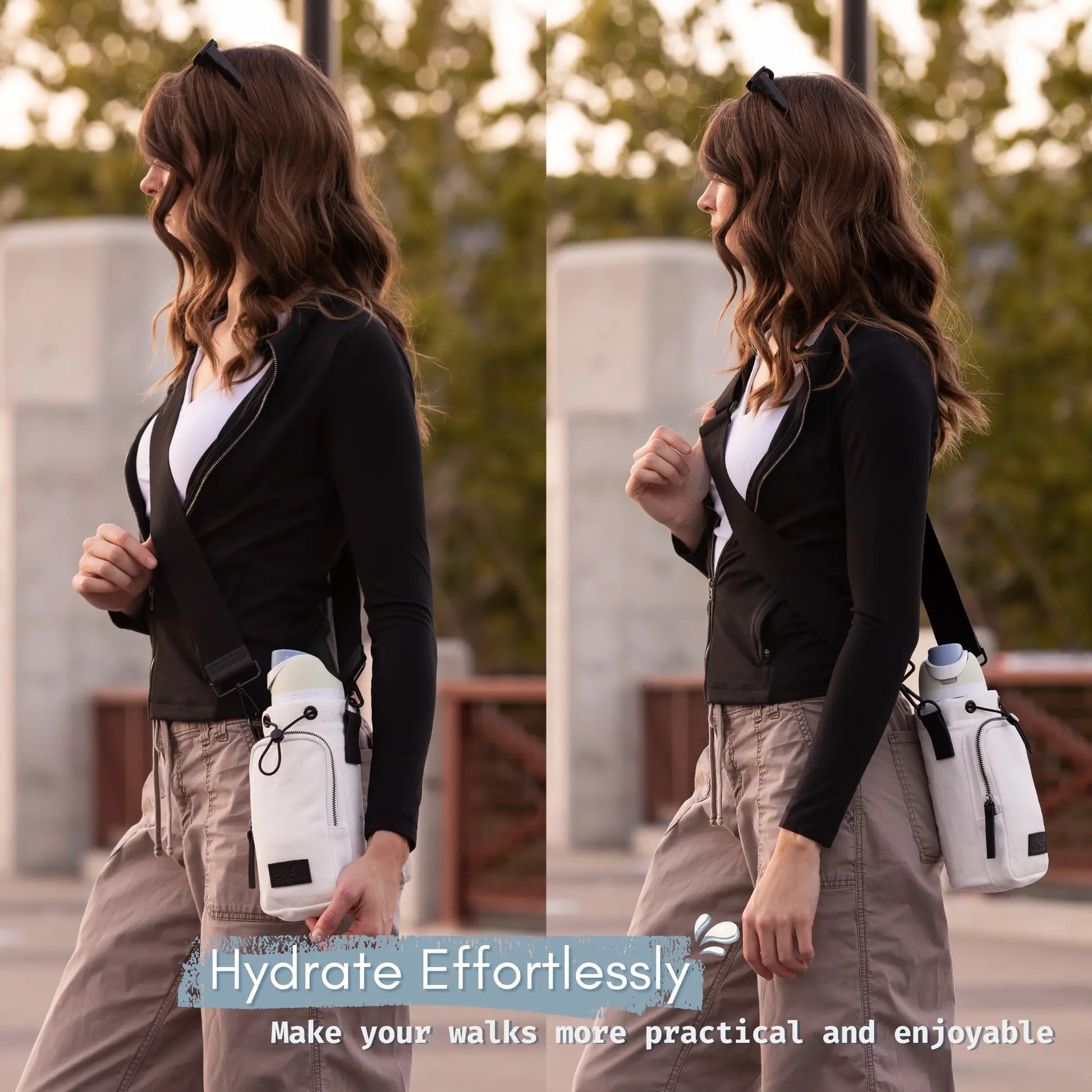 Cotton Canvas Water Bottle Bag Solly and Rue