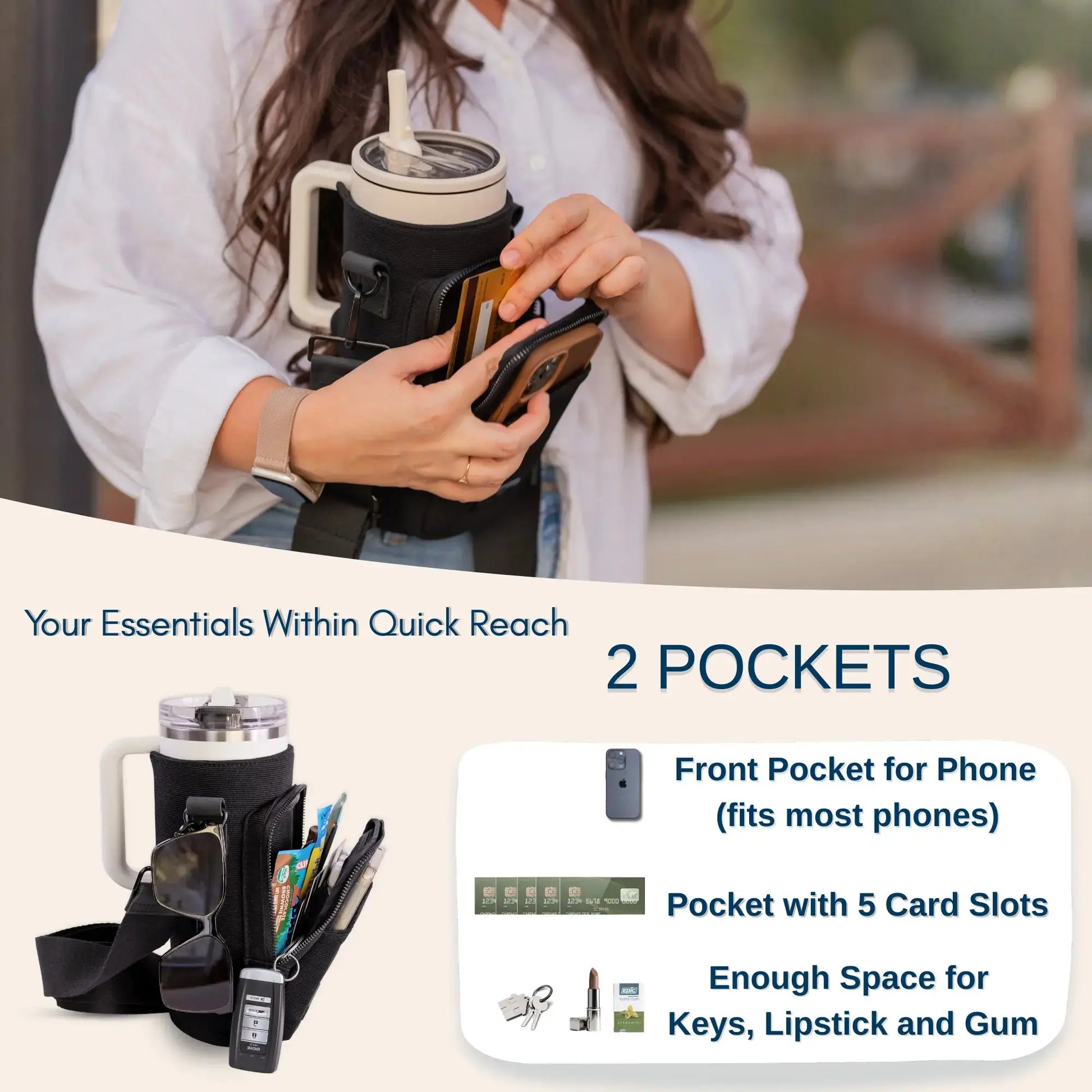 Essential tumbler purse for women