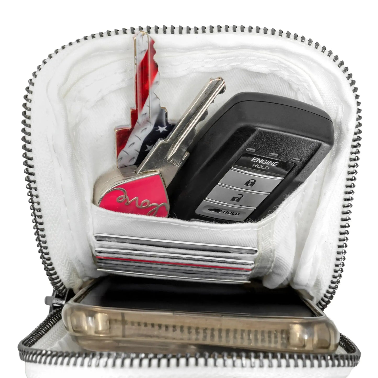 Cotton Canvas Water Bottle Bag Solly and Rue front cotton pocket with card slots