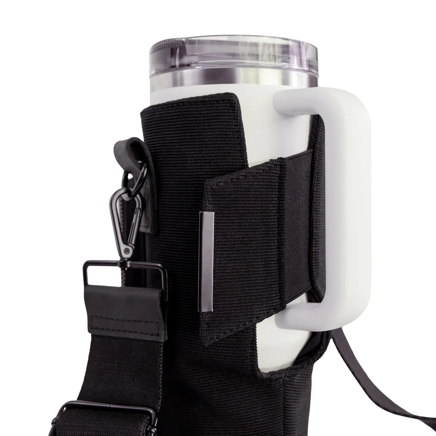 Chic water bottle purse and bottle holder crossbody crafted with high-quality materials for everyday use. The bag has an elastic stretch to accommodate many size bottles and tumblers